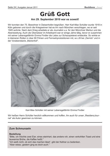 Ausgabe Januar 2011 | Seite 1 - Seniorenresidenz Moseltal