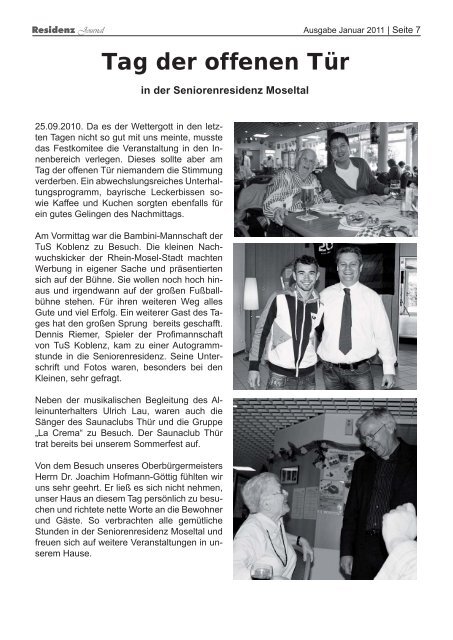 Ausgabe Januar 2011 | Seite 1 - Seniorenresidenz Moseltal