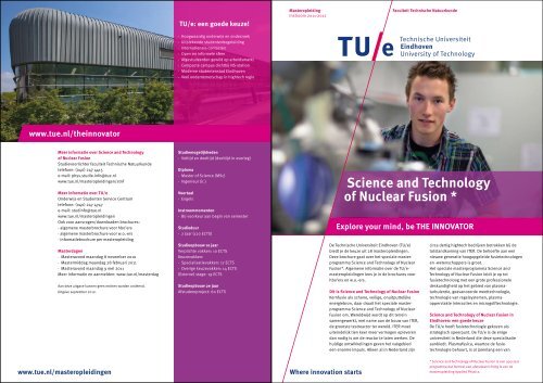Science and Technology of Nuclear Fusion - Technische Universiteit ...