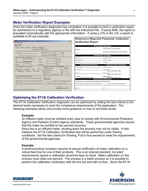 8714i Calibration Verification - Rosemount