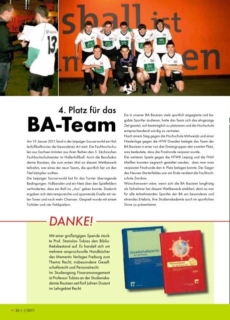 HOCHzwo - Ausgabe 1/2011 - der Studienakademie Bautzen