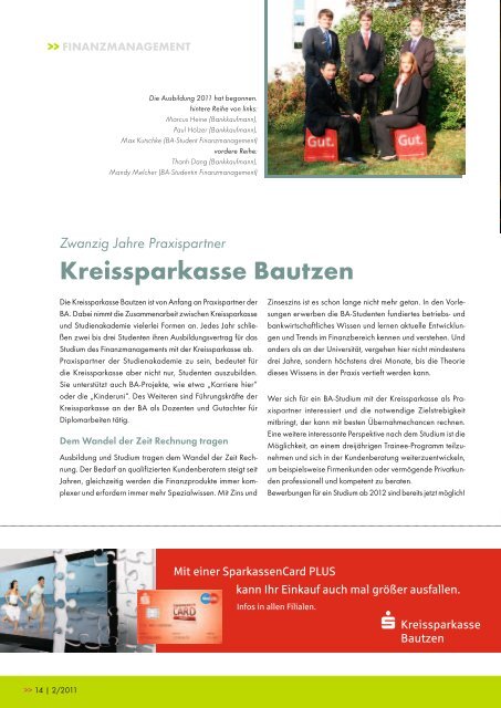 HOCHzwo - Ausgabe 2/2011 - der Studienakademie Bautzen