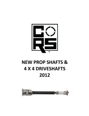 new$prop$shafts$&$$ 4$x$4$driveshafts$ 2012 - CRS Automotive ...