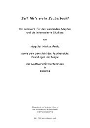 Zeit fÃ¼r's erste Zauberbuch (164kB PDF) - in Esbornia