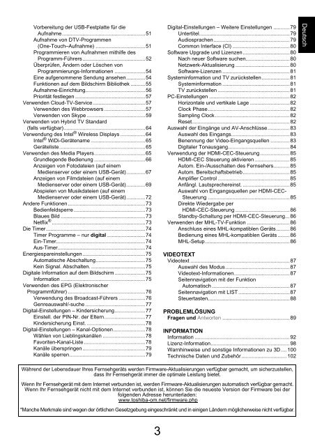 BENUTZERHANDBUCH - Toshiba-OM.net