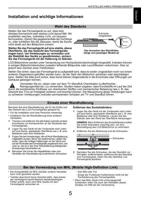 BENUTZERHANDBUCH - Toshiba-OM.net