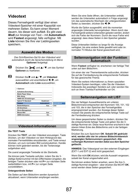 BENUTZERHANDBUCH - Toshiba-OM.net