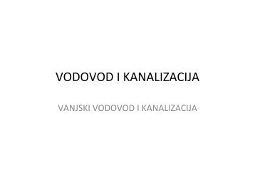 VODOVOD I KANALIZACIJA