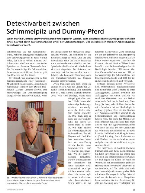 Detektivarbeit zwischen Schimmelpilz und Dummy-Pferd - Martina ...