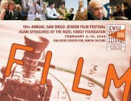 19th annual san diego jewish film festival again sponsored by the ...