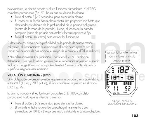 MANUAL DE FUNCIONAMIENTO DEL OC1 - Scubastore