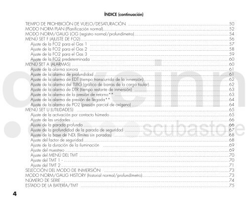 MANUAL DE FUNCIONAMIENTO DEL OC1 - Scubastore