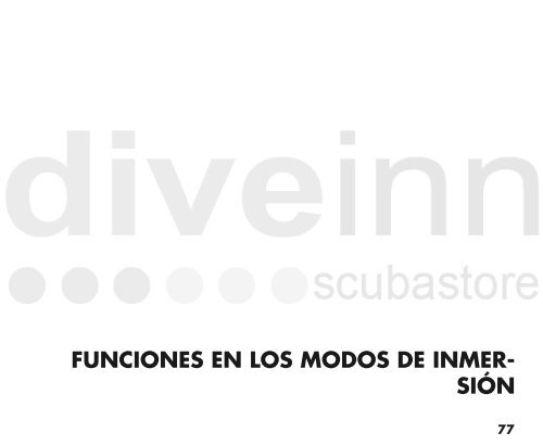 MANUAL DE FUNCIONAMIENTO DEL OC1 - Scubastore