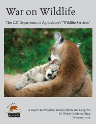 report, The War on Wildlife - WildEarth Guardians