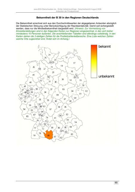 Zwischenbericht August 2008 - B30 Oberschwaben