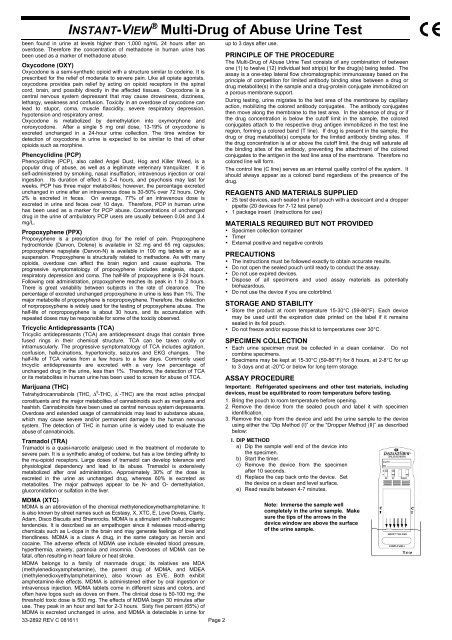 INSTANT-VIEW® Multi-Drug of Abuse Urine Test - MD Doctors Direct