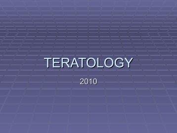 TERATOLOGY