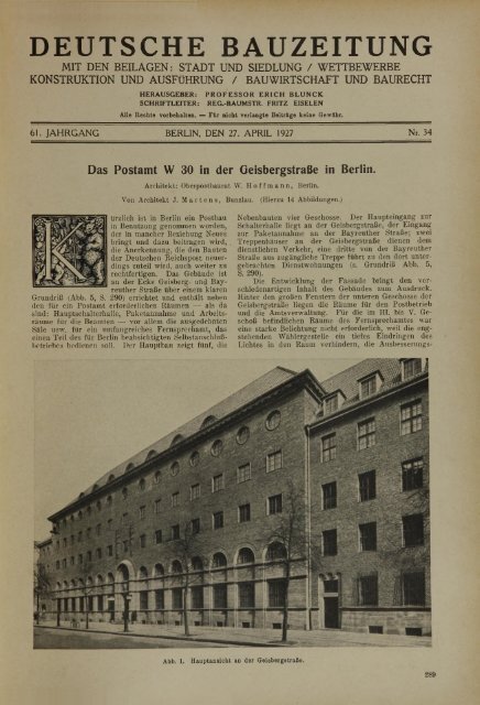 DEUTSCHE BAUZEITUNG