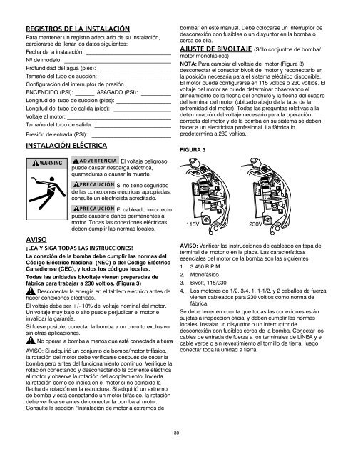 MANUAL DEL PROPIETARIO - Franklin Electric