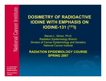 dosimetry of radioactive iodine with emphasis on iodine-131