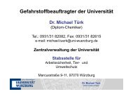 Dr. Michael TÃ¼rk - Arbeitssicherheit, Tier- und Umweltschutz