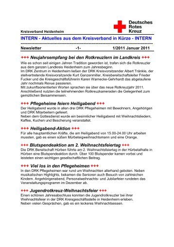 INTERN - Aktuelles aus dem Kreisverband in ... - Drk-Heidenheim
