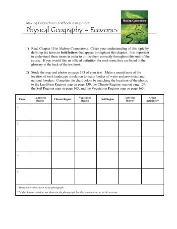 Physical Geography â Ecozones