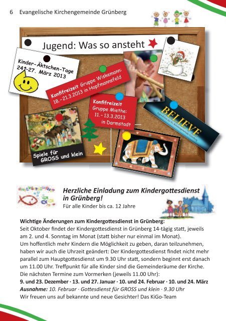 Gemeindebrief 1-2013 - der Evangelischen Kirchengemeinde ...