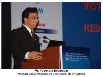 Mr. Yogendra Bhatnagar, NSW-Australia - IRF India chapter