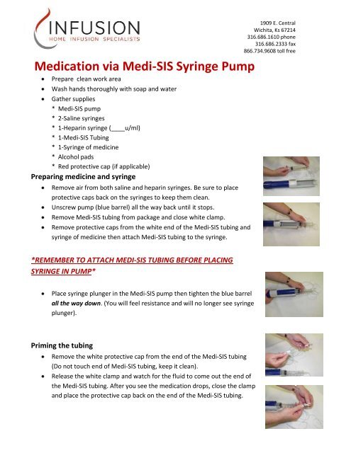 Medication via Medi-SIS Syringe Pump - Infusion