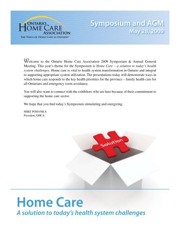 Home Care - Ontario Home Care Association