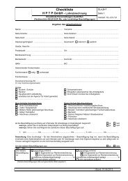 Personalbogen Aushilfen - HPTP GmbH