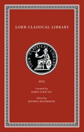 Loeb Classical Library - Harvard University Press