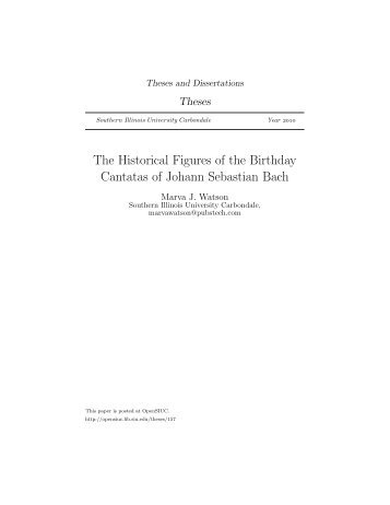 The Historical Figures of the Birthday Cantatas of ... - Bach Cantatas