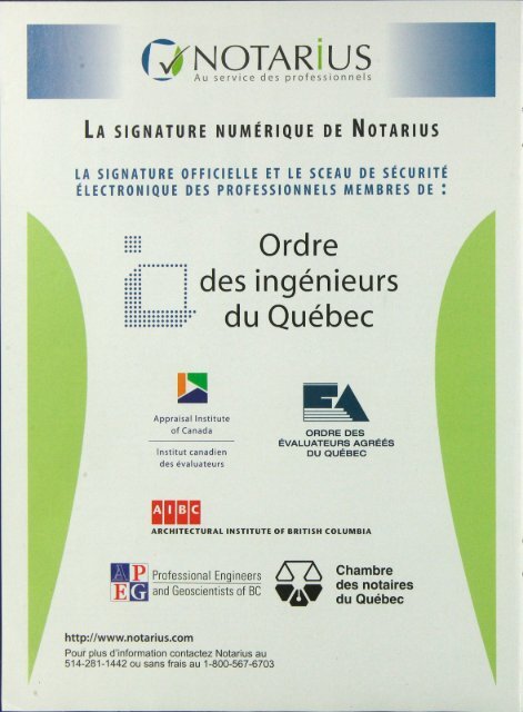 PLAN 2010-5 - Ordre des ingénieurs du Québec