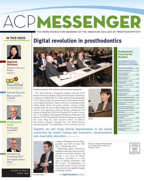 Digital revolution in prosthodontics - American College of ...