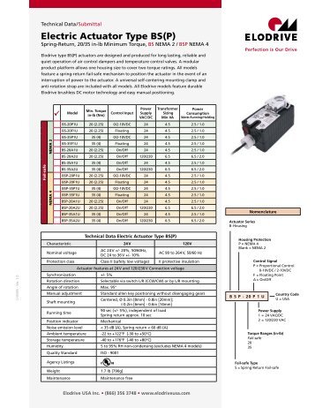 Electric Actuator Type BS(P) - TCS Basys Controls