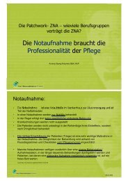 Die Notaufnahme braucht die Professionalität der Pflege - BAG-ZNA