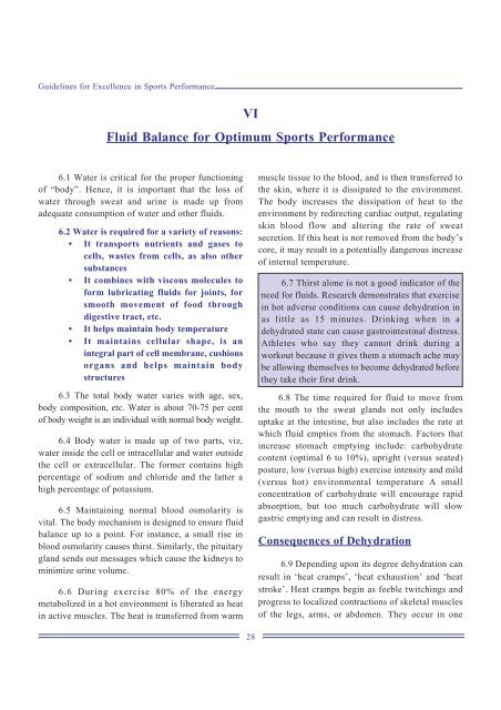 Nutrition and Hydration Guidelines for Excellence in Sports - ILSI India