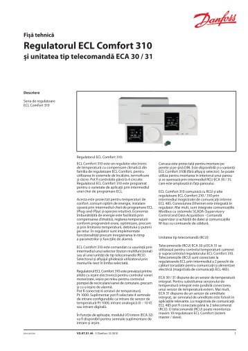 Regulatorul ECL Comfort 310 - Danfoss ÃncÄlzire RomÃ¢nÄ