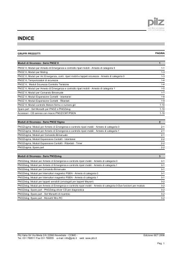 Listino Pilz - Industriale Elettrica