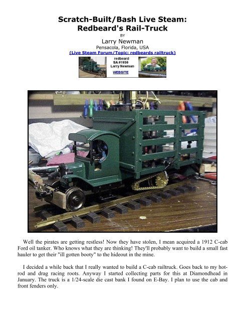 Scratch-Built/Bash Live Steam: Redbeard's Rail-Truck