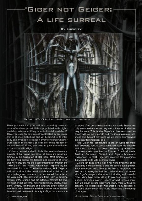 Giger Not Geiger A Life Surreal The Little Hr Giger Page