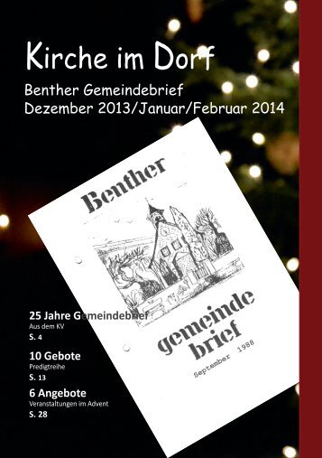 Gemeindebrief Dezember 2013 - Kirchenkreis Ronnenberg