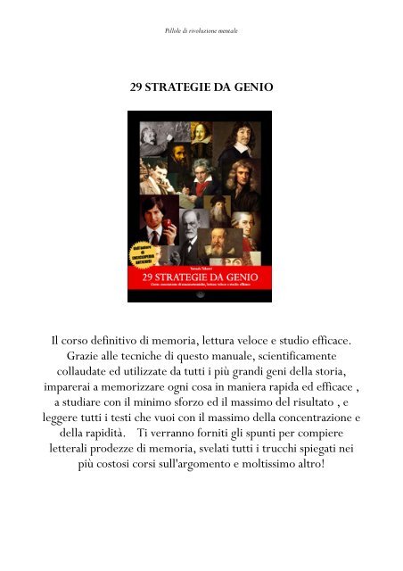 Pillole di rivoluzione mentale - Cambia per sempre la tua vita in poche, semplici mosse (TERZA EDIZIONE)