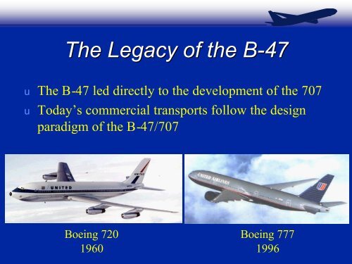 A Case Study of the Boeing B-47 Stratojet - the AOE home page