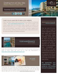 YOUR MAINTENANCE IN SUITE - Cabo Villas Beach Resort and Spa