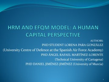 Lorena Para González, Hrm and Efqm Model - EOQ