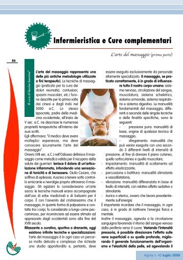 Infermieristica e cure complementari -L'arte del massaggio - Ipasvi