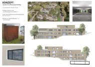 Farbkonzept Fassade, Erschliessung und Parking